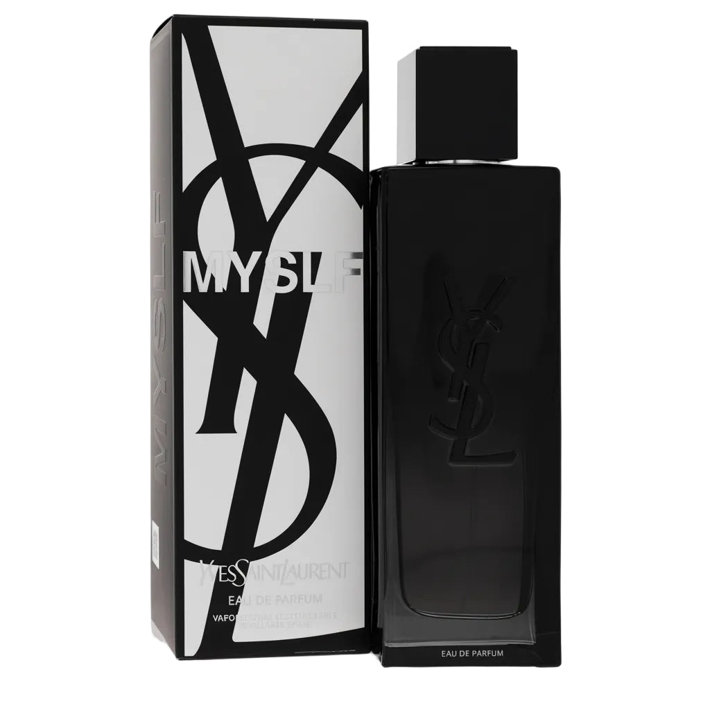 Yves Saint Laurent perfume bottle and packaging on a white background