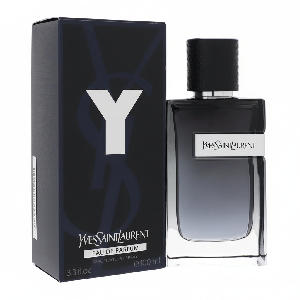 Yves Saint Laurent Eau de Parfum bottle and packaging on a white background
